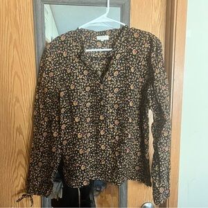 Auguste The Label Black Floral Blouse